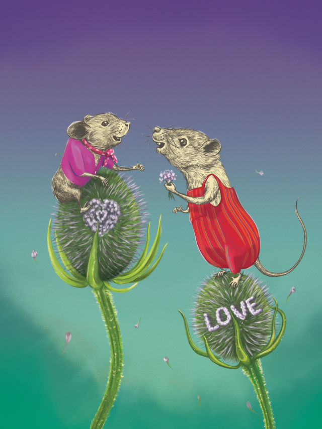 Mice in Love Print